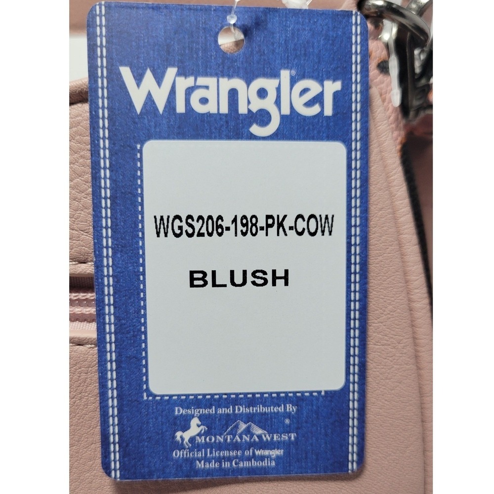 Wrangler Montana West Blush Pink Cow Print Hobo Bag New WGS206-198-PK-COW - Picture 6 of 6